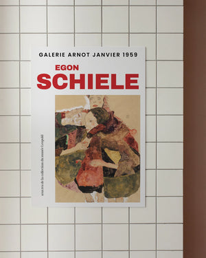 Egon Schiele udstillingsplakat – Galerie Arnot Janvier 1959, Leopold Museum samling