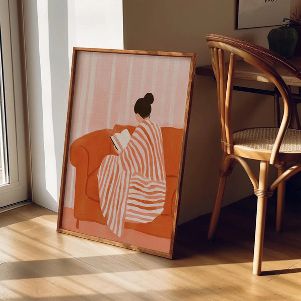 Lagom Reading Lady Plakat