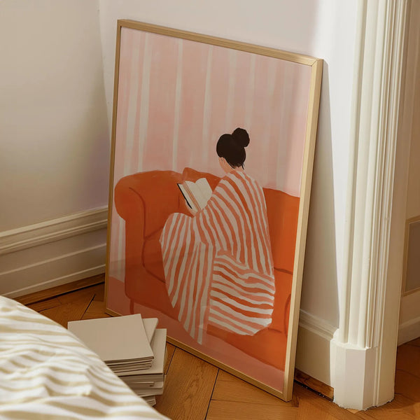 Lagom Reading Lady Plakat