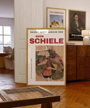 Egon Schiele udstillingsplakat – Galerie Arnot Janvier 1959, Leopold Museum samling