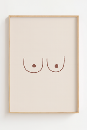 Body Line art Bryster Plakat 