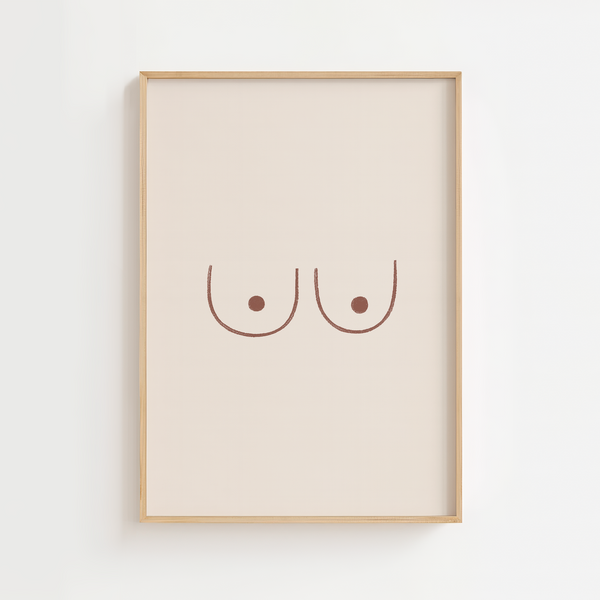 Body Line art Bryster Plakat 