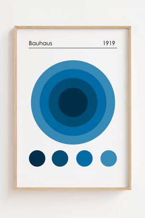 1919 Bauhaus Circles Plakat | Geometrisk Retro Design

