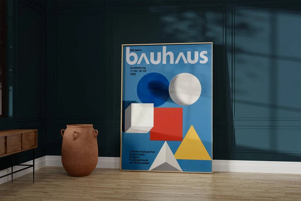 50 Jahre - Bauhaus Plakat | Tidløs Modernistisk Kunst