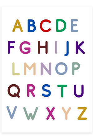 A-Z Alfabet Plakat – Sjov og Læring til Børneværelset