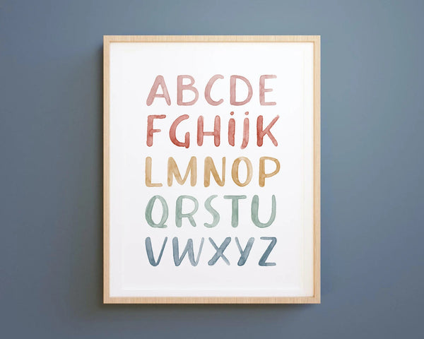 "ABCD" Alfabet Plakat