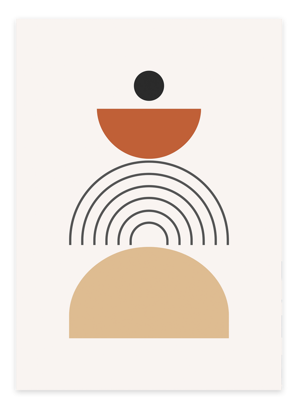 Abstract Half Block Plakat