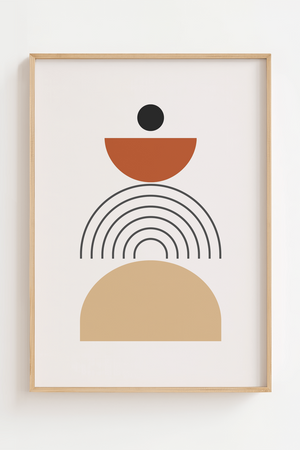 Abstract Half Block Plakat