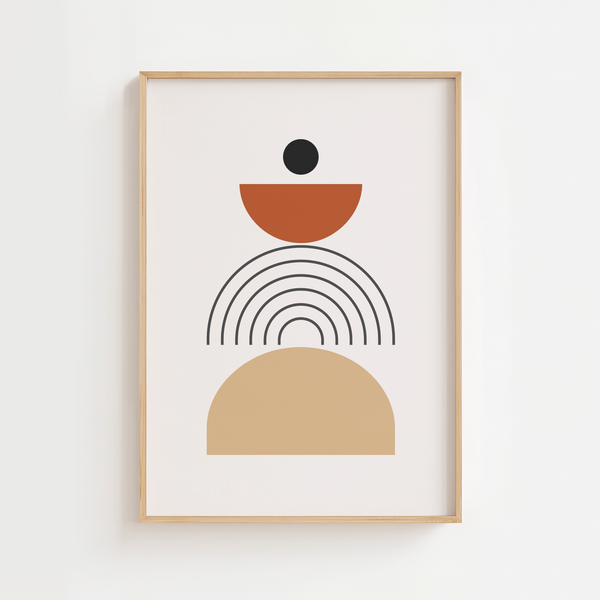 Abstract Half Block Plakat