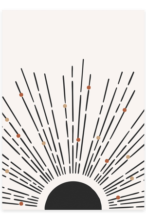 Abstract Starring Sun Plakat