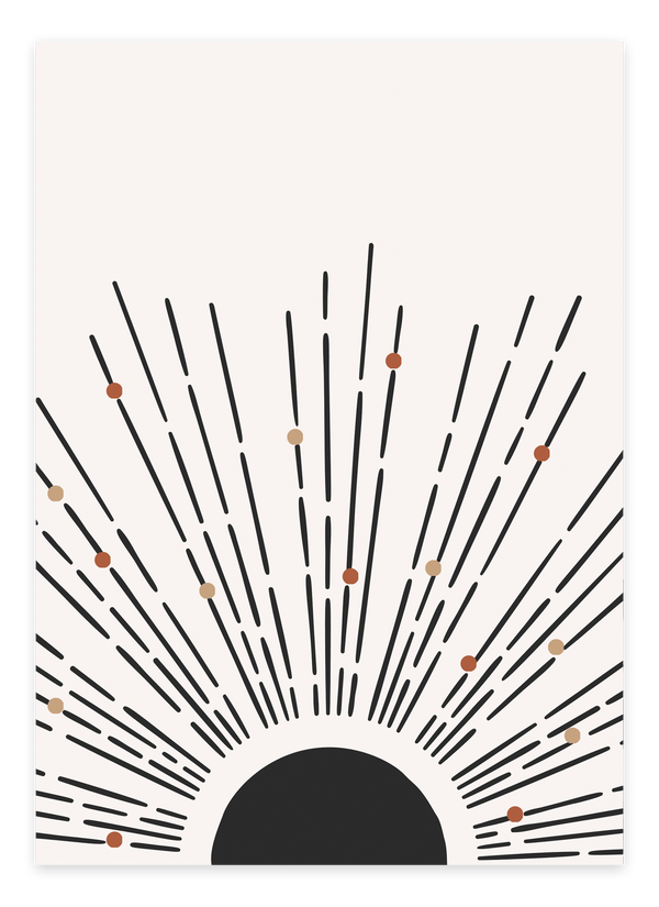 Abstract Starring Sun Plakat