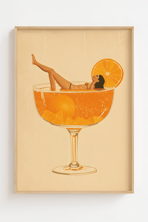Aperol Dream – Sjov og retro cocktail plakat

