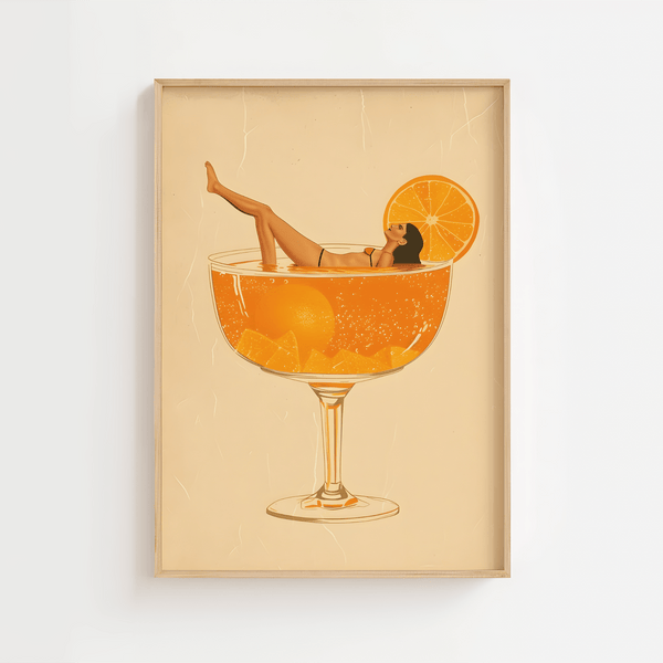 Aperol Dream – Sjov og retro cocktail plakat

