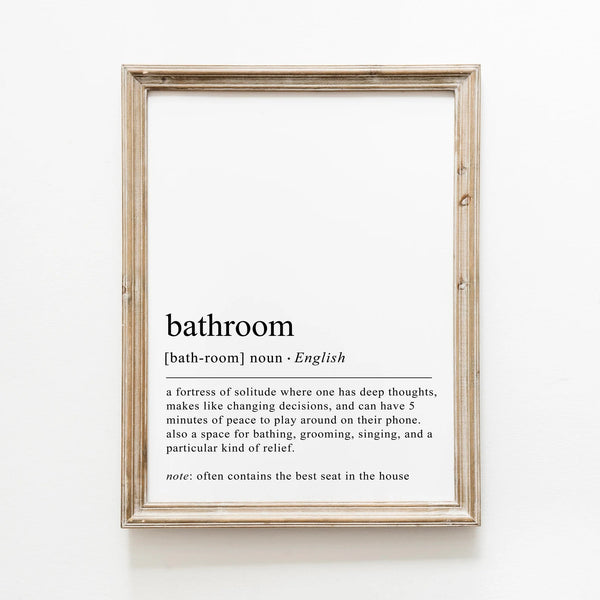 Bathroom Definition Plakat