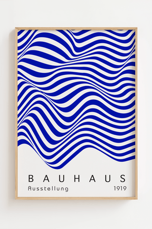 Bauhaus Blue Flow Plakat
