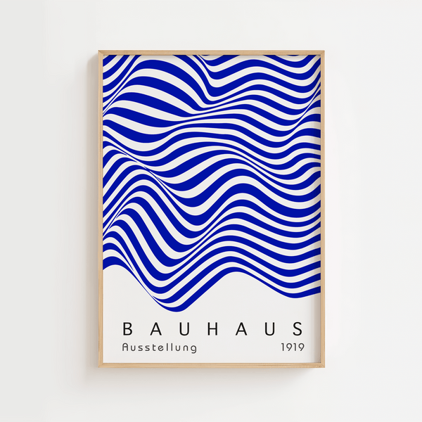 Bauhaus Blue Flow Plakat