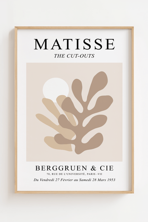 Beige Flour – Matisse Plakat | Organisk Kunst i Neutrale Toner
