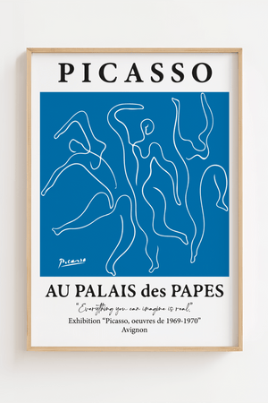 Blå Au Palais De Plakat | Kunstnerisk Typografisk Plakat