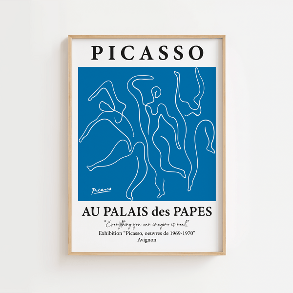 Blå Au Palais De Plakat | Kunstnerisk Typografisk Plakat