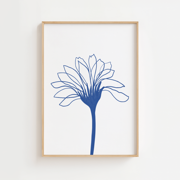 Blå Blomst Plakat

