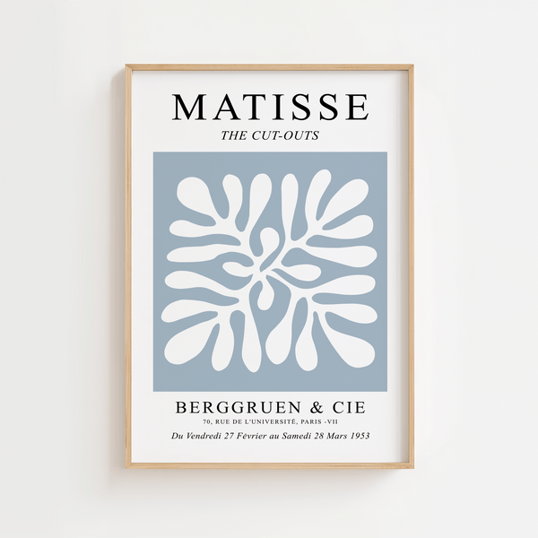 Blå Cut Outs Matisse Plakat