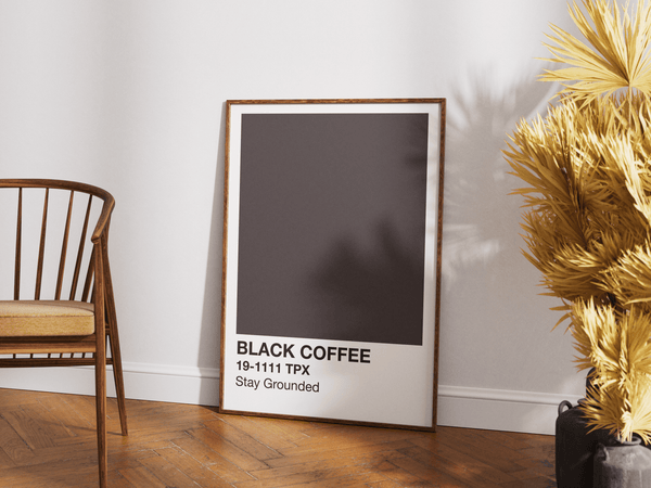 Black Coffee kaffeplakat – Elegant farvetone til køkkenet