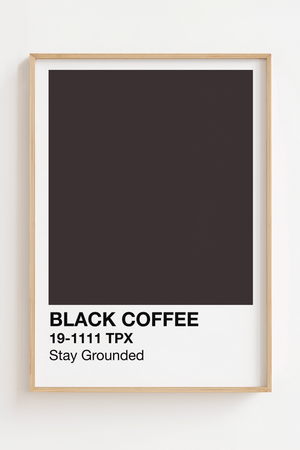 Black Coffee kaffeplakat – Elegant farvetone til køkkenet