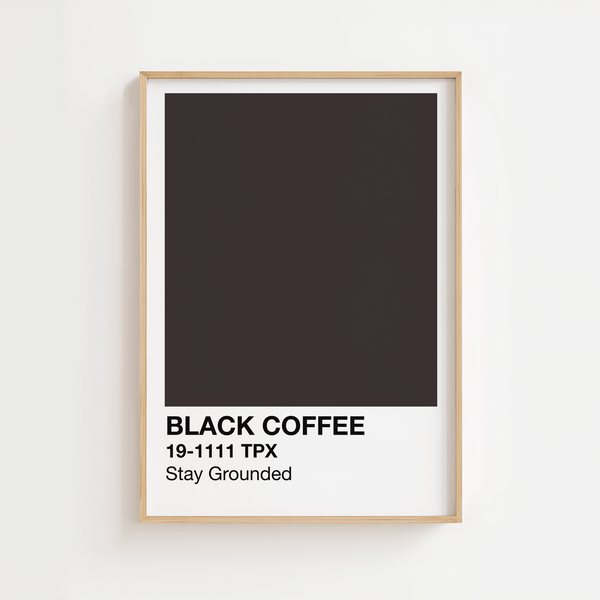 Black Coffee kaffeplakat – Elegant farvetone til køkkenet