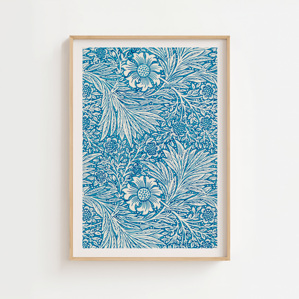 Blåt kunsttryk Plakat