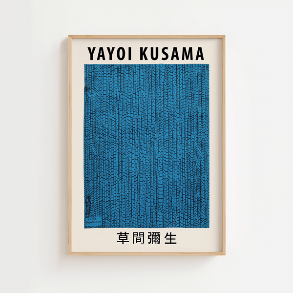 Blå Carpet Yayoi Kusama Plakat
