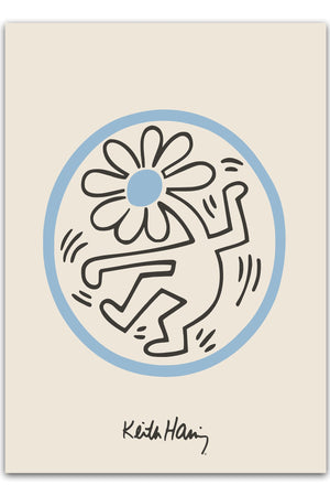 Blue Dancer - Keith Haring Plakat