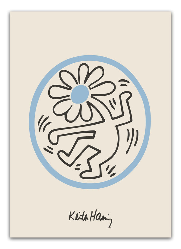 Blue Dancer - Keith Haring Plakat