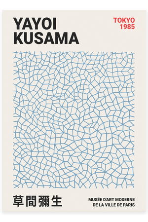 Blue Stration Yayoi Kusama Plakat