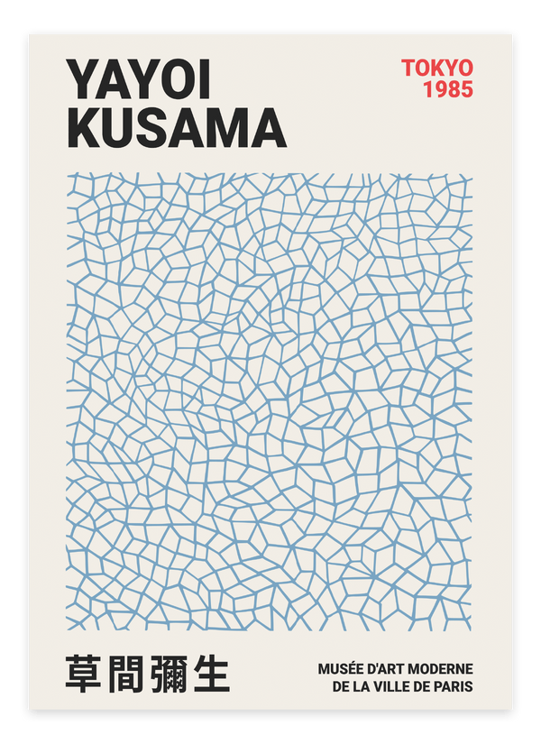 Blue Stration Yayoi Kusama Plakat
