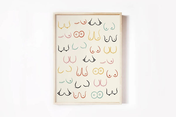 Body Positive Titties Plakat - Fejr Selvaccept & Positiv Kroppsholdning