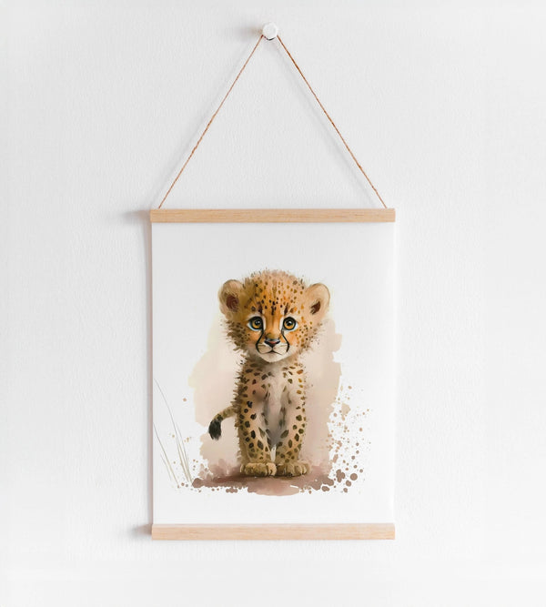 Børneplakat med dyr - "Leopard" børneplakat