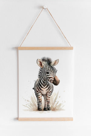 Børneplakat med dyr - "Zebra" Ellens Shop