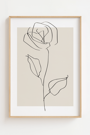 Botanisk Rose Plakat