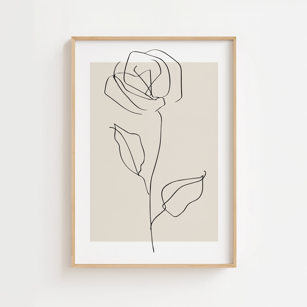 Botanisk Rose Plakat