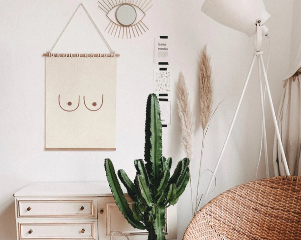 Bryster Line Art Plakat | Minimalistisk Plakat med Bryster