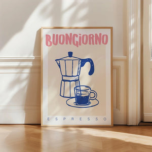Buongiorno Espresso Plakat | Italiensk Kaffeinspiration til Dit Hjem