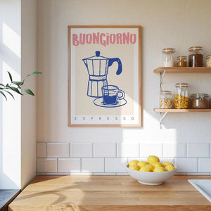 Buongiorno Espresso Plakat | Italiensk Kaffeinspiration til Dit Hjem
