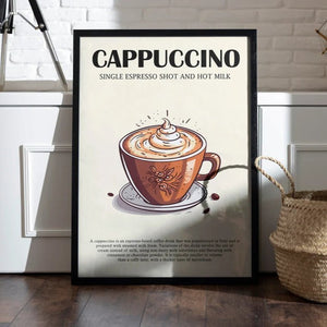 Cappuccino Opskrift Plakat | Din Guide til Perfekt Cappuccino