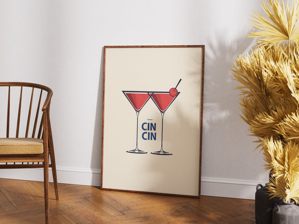 Cin Cin Martini Plakat