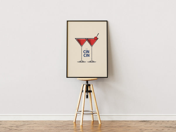 Cin Cin Martini Plakat