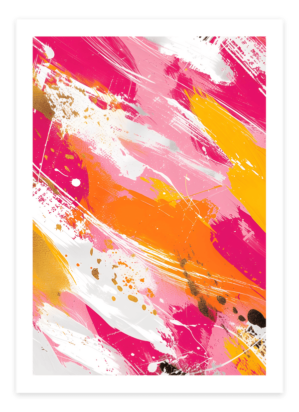Clash - Pink Plakat | Moderne & Grafisk Kunst