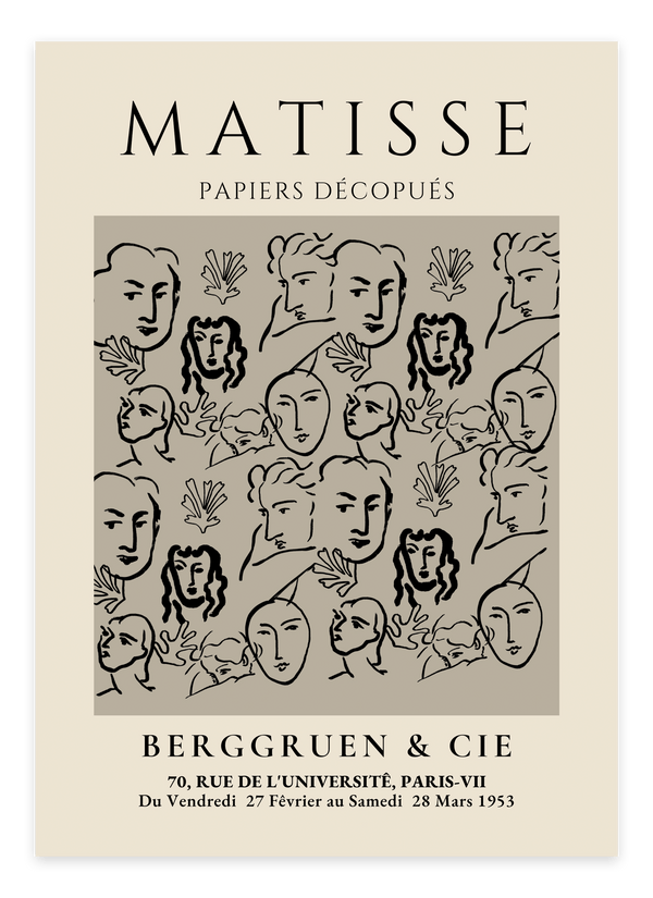 Faces - Matisse Plakat | Ikonisk & Moderne Kunst