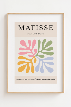 Farverig Curves - Matisse Plakat