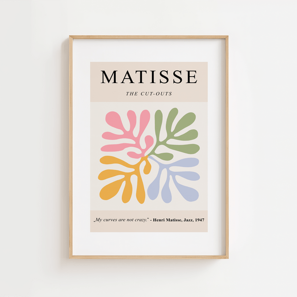 Farverig Curves - Matisse Plakat