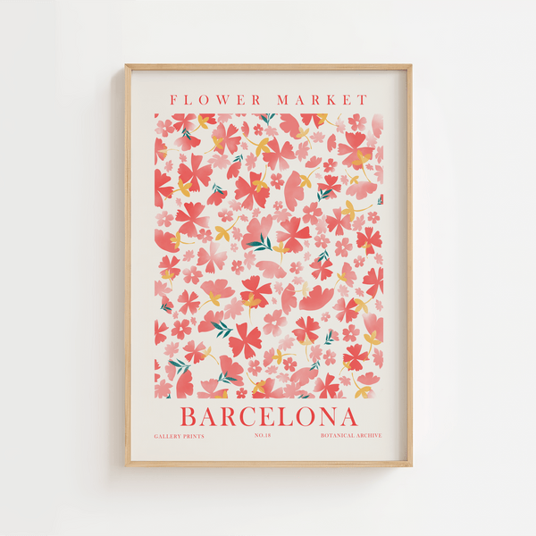 Flower Market Barcelona No.18 Plakat